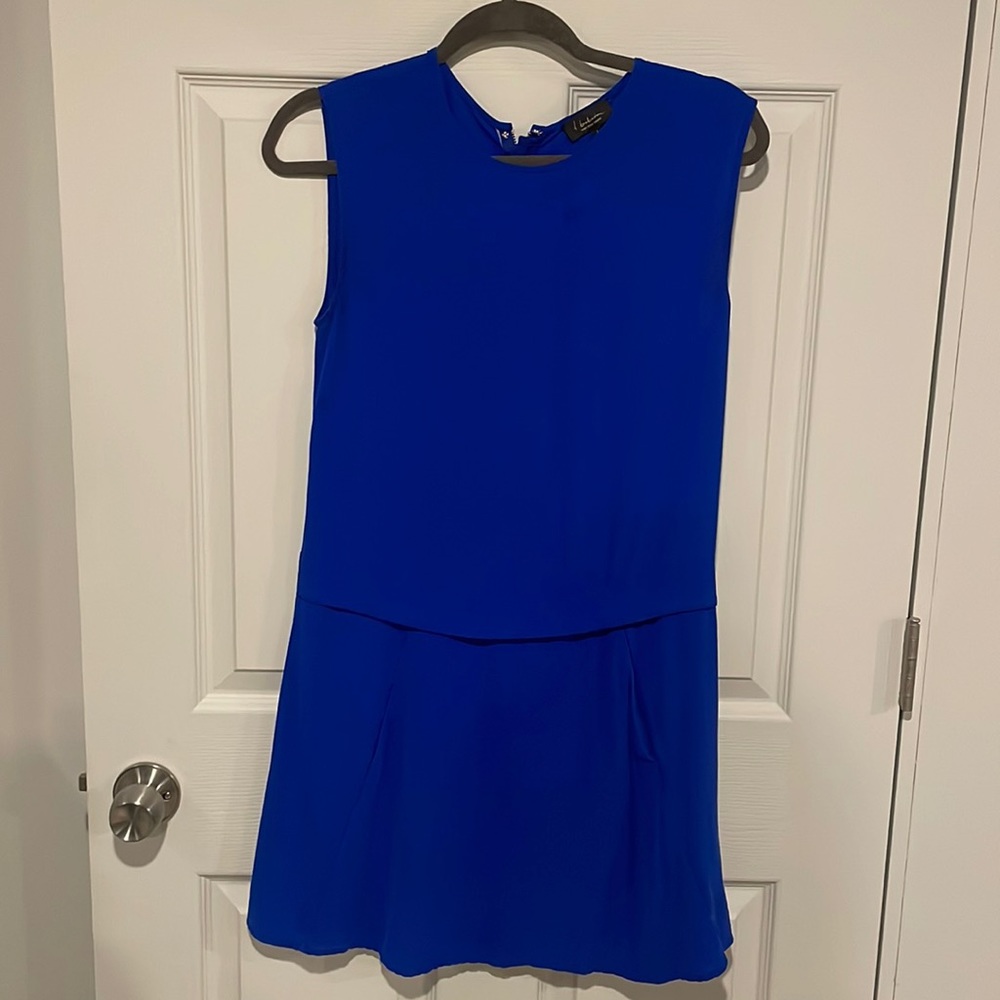 Aritizia Silk Crepe Royal Blue Dress